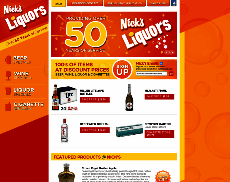 Nicksliquors.com thumbnail