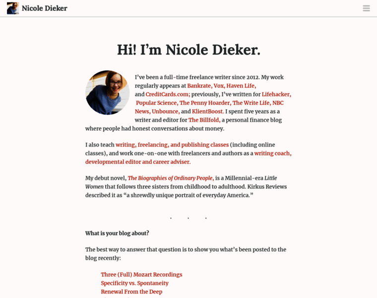 Nicoledieker.com thumbnail