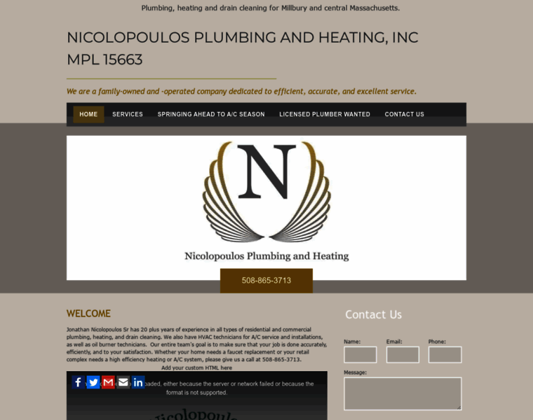 Nicolopoulosplumbingandheating.com thumbnail