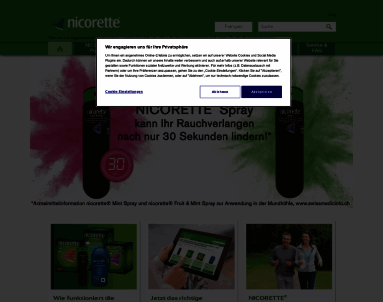 Nicorette.ch thumbnail