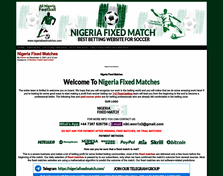 Nigeriafixedmatch.com thumbnail