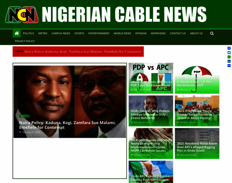 Nigeriancablenewsonline.com thumbnail