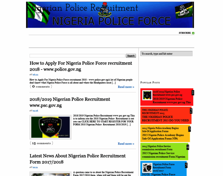 Nigeriapoliceforceform.blogspot.com thumbnail