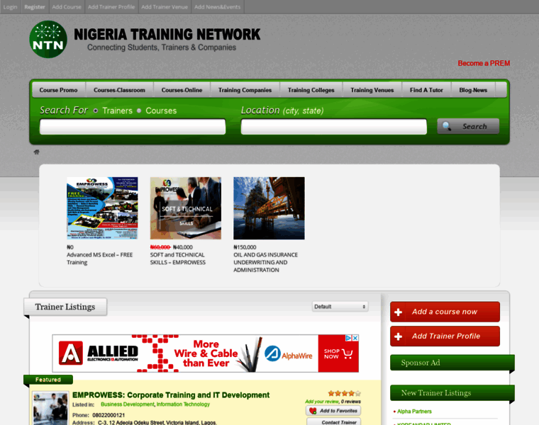 Nigeriatrainingnetwork.com thumbnail