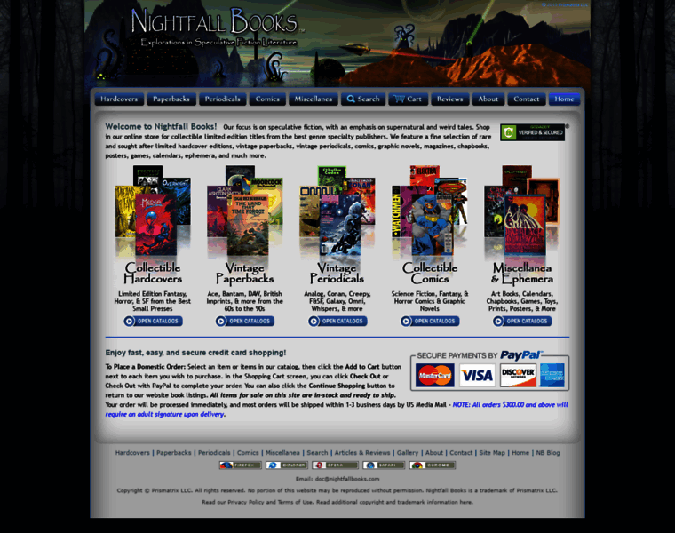 Nightfallbooks.com thumbnail