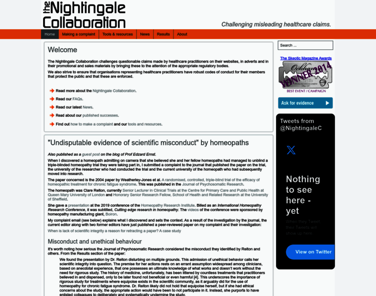 Nightingale-collaboration.org thumbnail