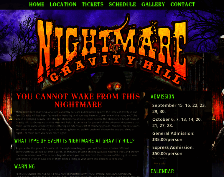 Nightmareatgravityhill.com thumbnail