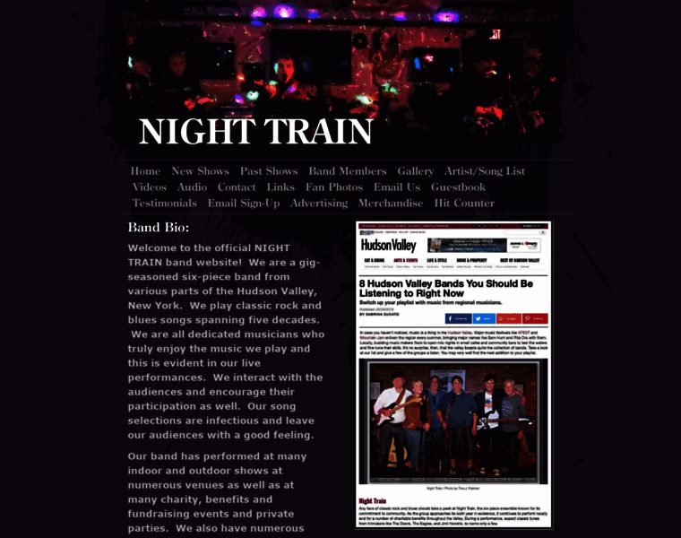 Nighttrainband.net thumbnail