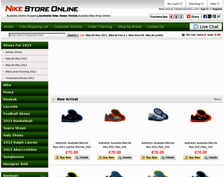 Nikestoreonline.com thumbnail