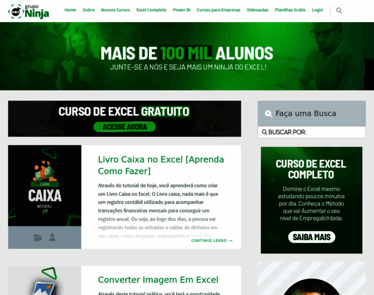 Ninjadoexcel.com.br thumbnail Ninjadoexcel.com.br thumbnail