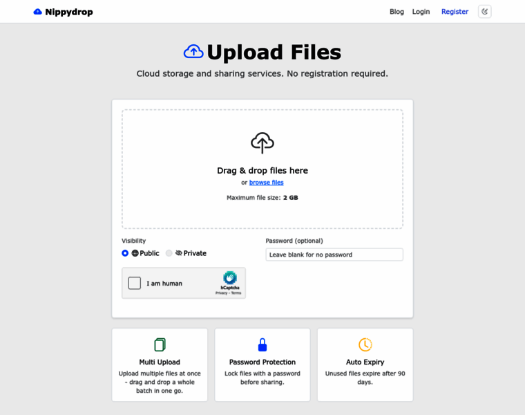 nippyfile.com at WI. Cloud Storage and Sharing Services - Nippydrop