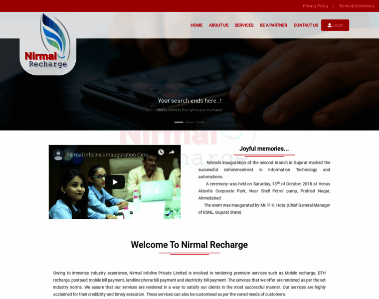 Nirmalrecharge.com thumbnail