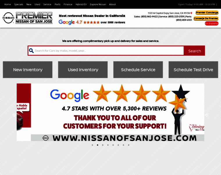 Nissanofsanjose.com thumbnail