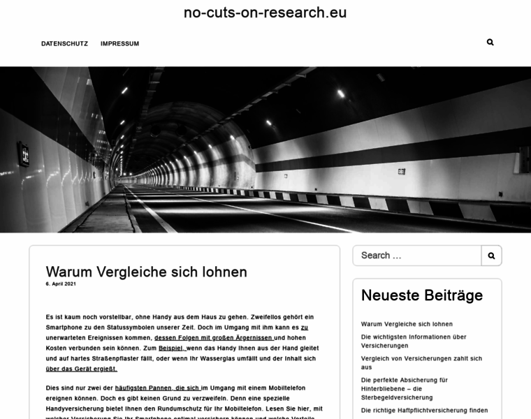 No-cuts-on-research.eu thumbnail