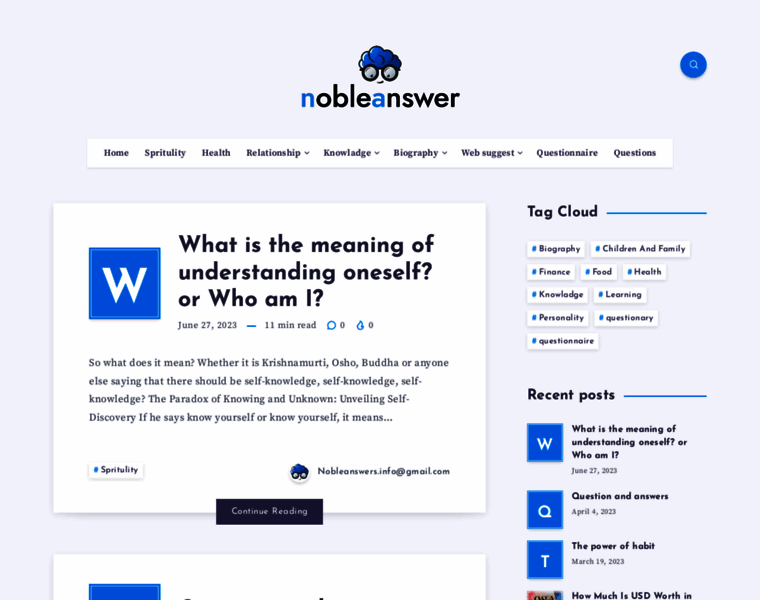 Nobleanswers.com thumbnail
