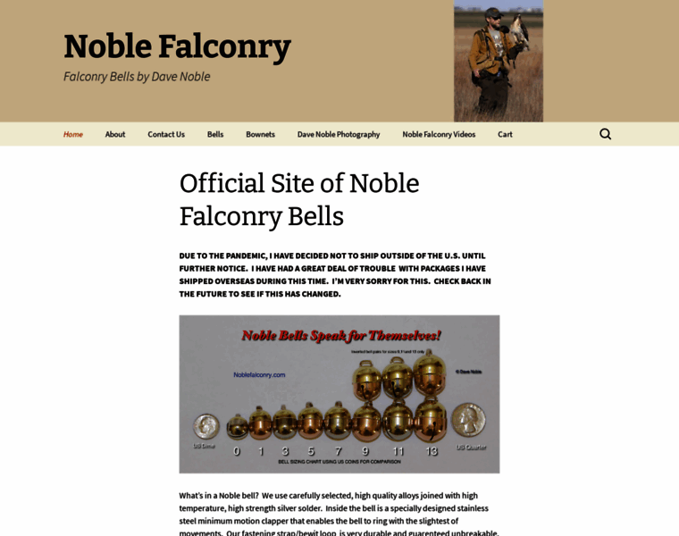 Noblefalconry.com thumbnail