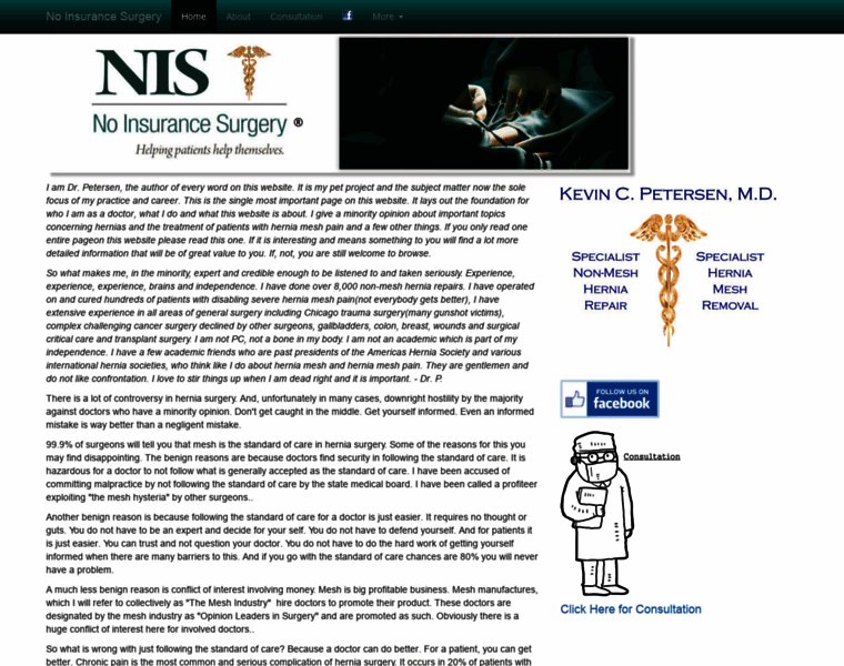 Noinsurancesurgery.com thumbnail
