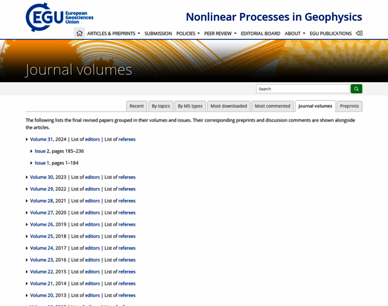 Nonlin-processes-geophys.net thumbnail