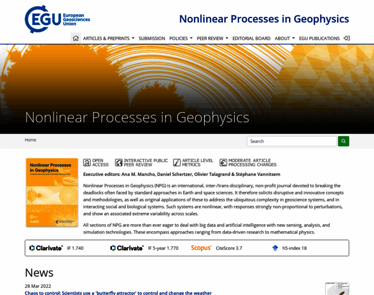 Nonlinear-processes-in-geophysics.net thumbnail