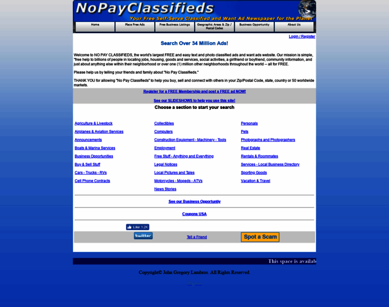 Nopayclassifieds.com thumbnail