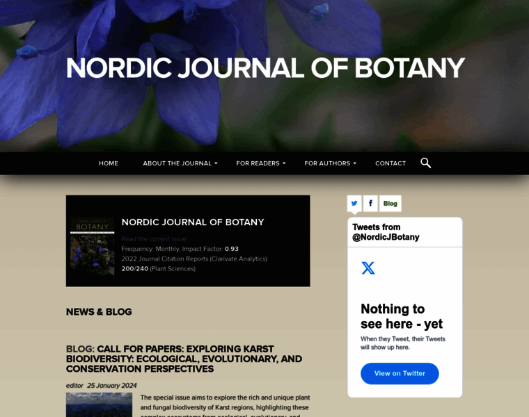 Nordicjbotany.org thumbnail