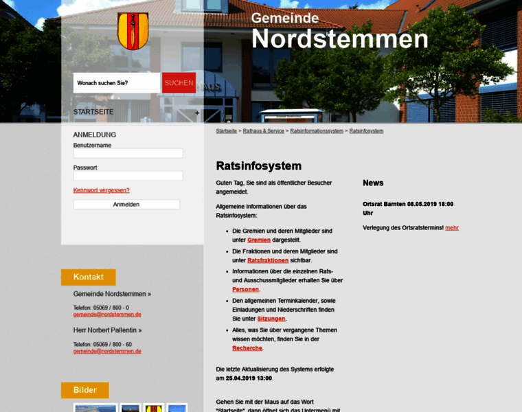 Nordstemmen.ratsinfomanagement.net thumbnail