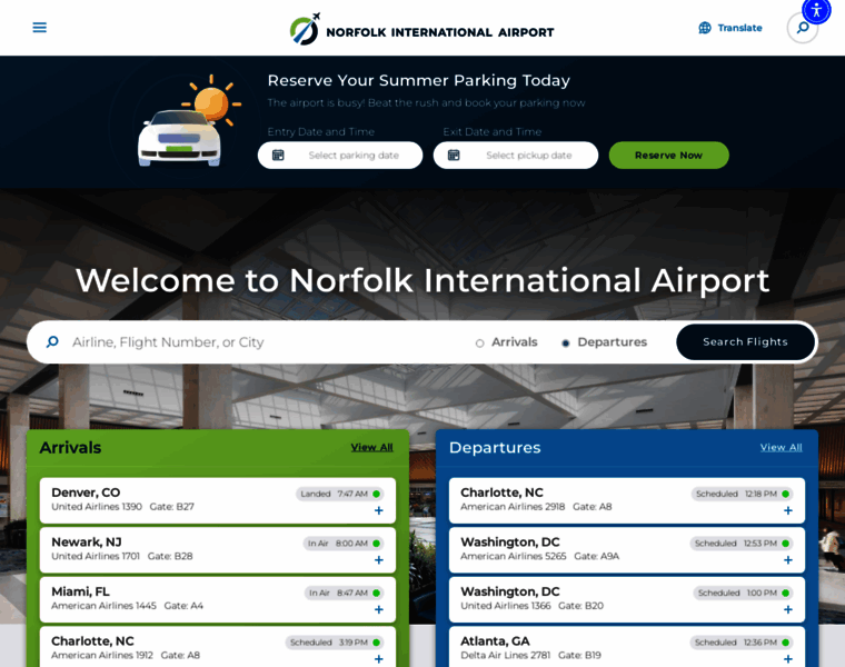 Norfolkairport.com thumbnail