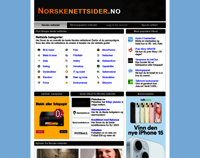 Norskenettsider.no thumbnail