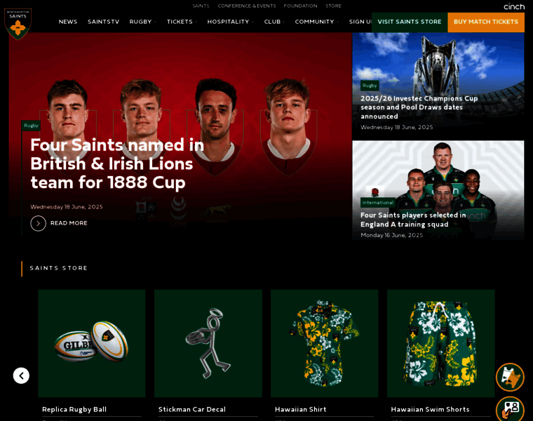 Northamptonsaints.co.uk thumbnail