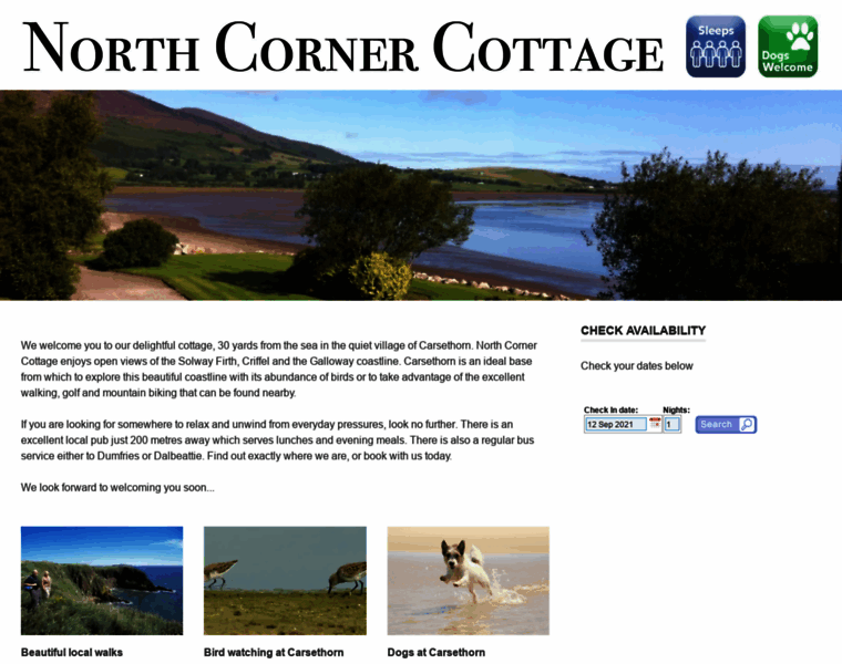 Northcornercottage.com thumbnail