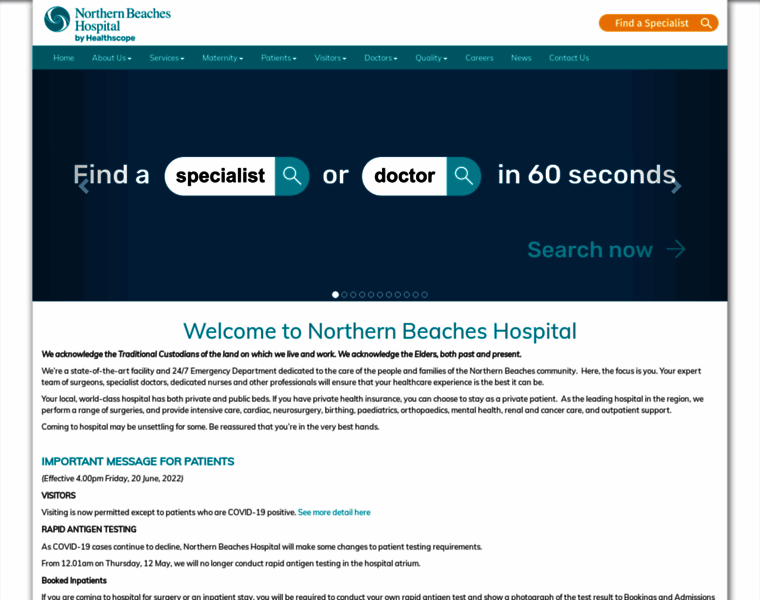 Northernbeacheshospital.com.au thumbnail