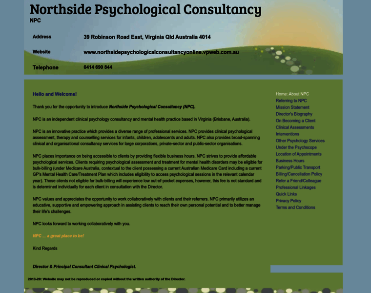 Northsidepsychologicalconsultancyonline.vpweb.com.au thumbnail