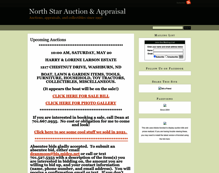 Northstarauction.com thumbnail