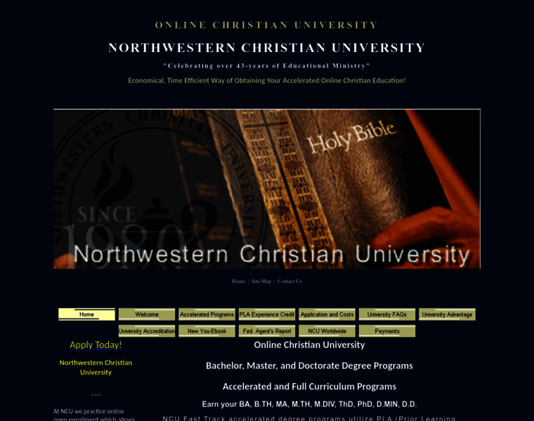 Northwesternchristianuniversity.net thumbnail