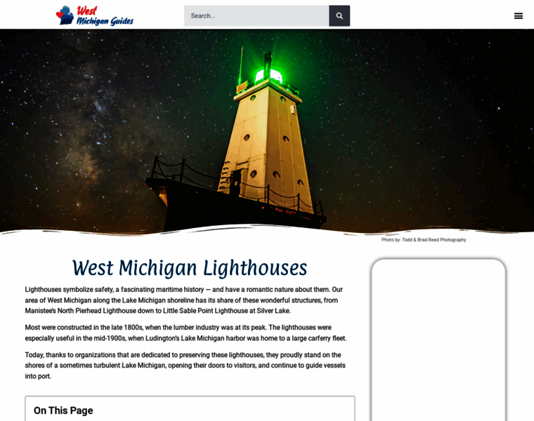 Northwestmichiganlighthouses.com thumbnail