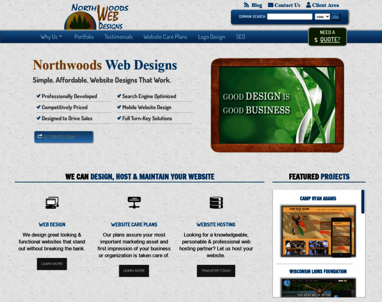 Northwoodswebdesigns.com thumbnail