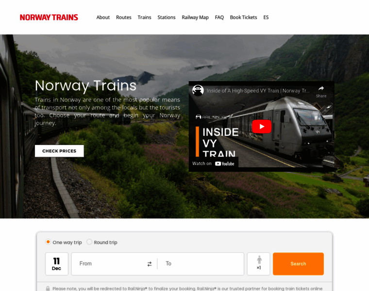Norwaytrains.com thumbnail