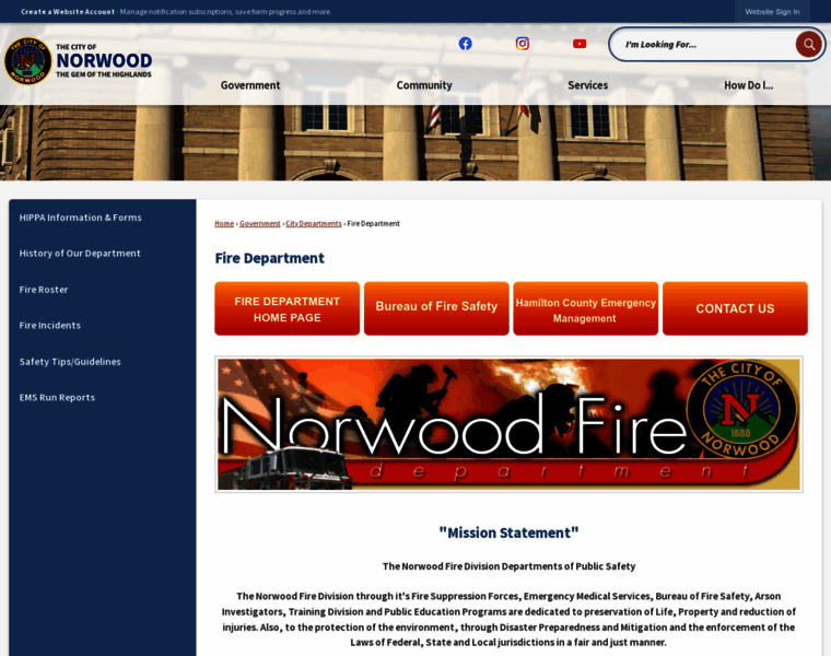 Norwoodohiofire.org thumbnail