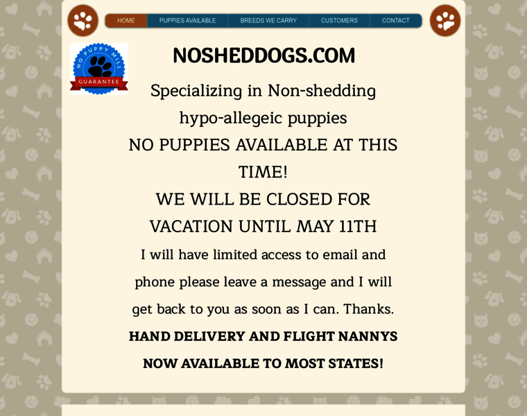 Nosheddogs.com thumbnail