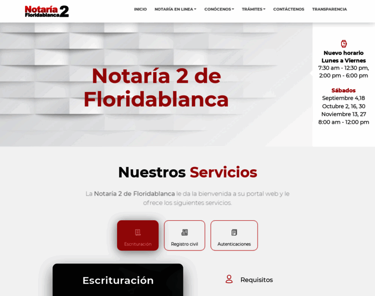 Notaria2floridablanca.com thumbnail