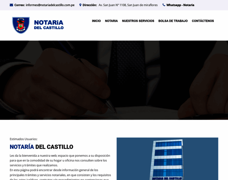Notariadelcastillo.com.pe thumbnail