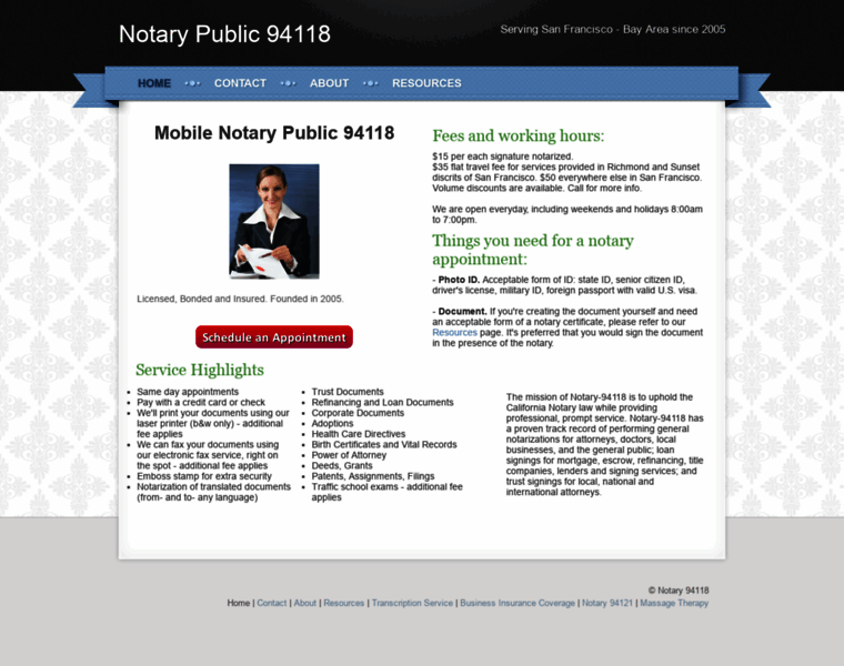 Notary-94118.com thumbnail