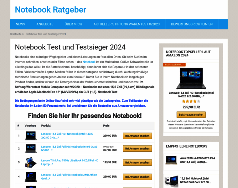 Notebooks-tests.de thumbnail