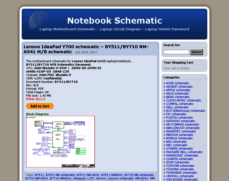 Notebookschematic.com thumbnail