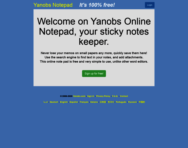 Notepad.yanobs.com thumbnail