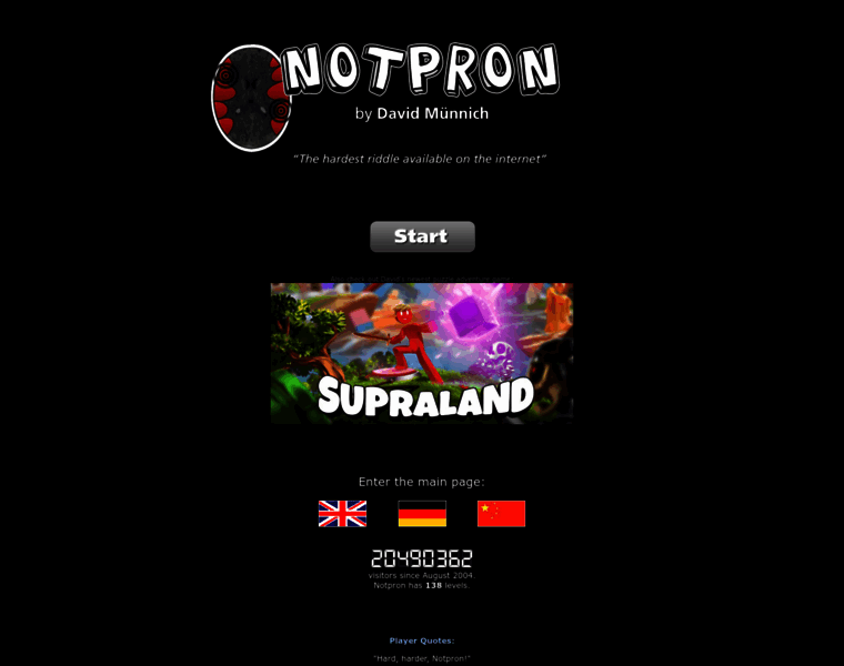 Notpron.com thumbnail