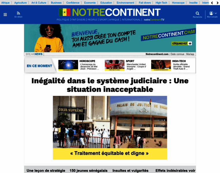Notrecontinent.com thumbnail