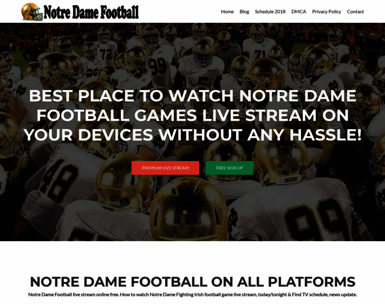 Notredame-football.org thumbnail
