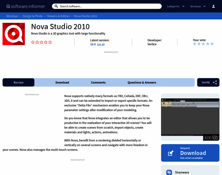 Nova-studio-2010.software.informer.com thumbnail