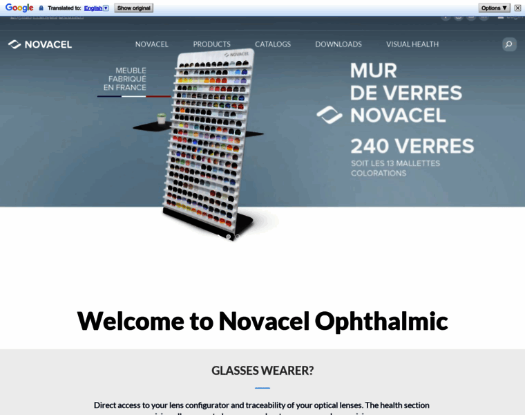 Novacel-optical.com thumbnail